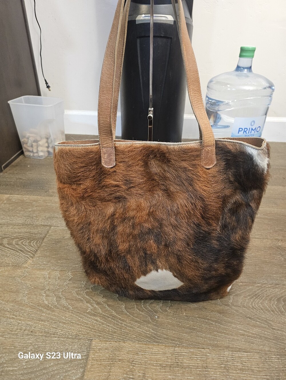 Gilkey Cow Hair Leather Bag - Picture 2 of 13